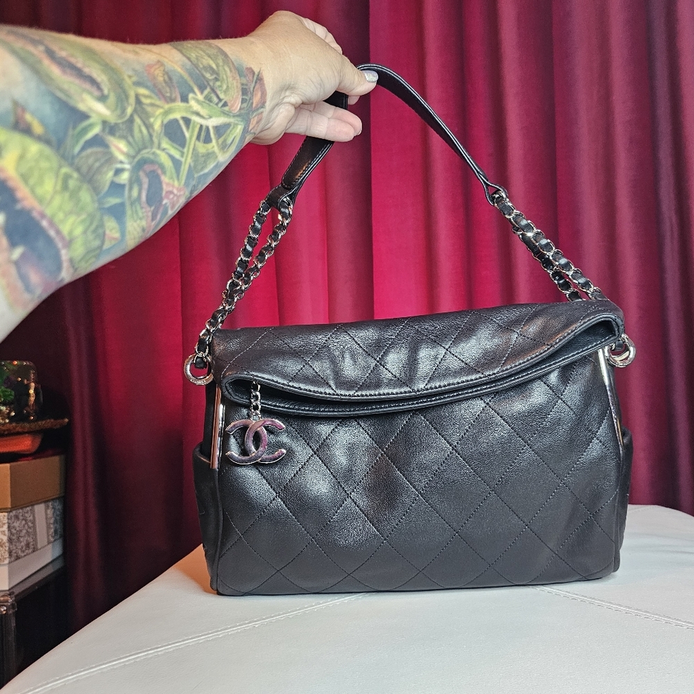 Chanel medium fold over tote in EUC